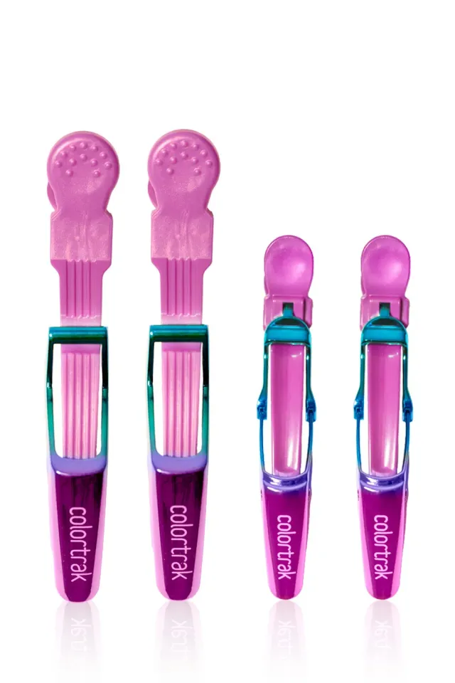 Colortrak Aurora Croc Clips Hair Sectioning Clips 4-Pack Metallic